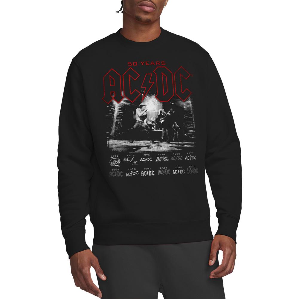 AC/DC Unisex Adult Logo Stack Sweatshirt