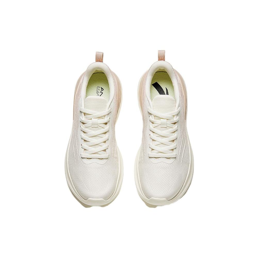 Anta Round Toe Lace-Up Shock Absorbing Low-Top Training Shoes Women sneakers Pink White Gray 122417790-5