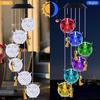 Owl Solar Wind Chimes Lamp Outdoor LED Multicolor Waterproof Light Switch Gently Romantic Gifts for Thanksgiving Home Party Garden Hanging Decor
