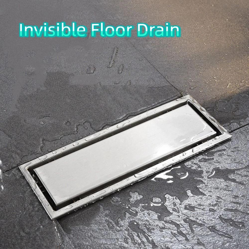 Quick Drainage Rectangular Floor Drain 304 Stainless Steel Deodorant Drainage  Kitchen