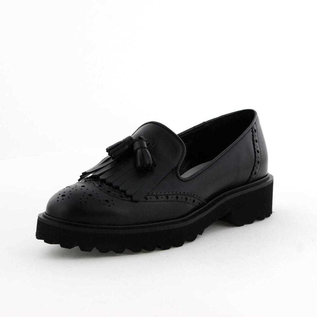 HIMIKO Himiko Track Sole Quilted Tassel Loafers 641313 Silver 235 / / /