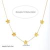 Elegant Korean-Style Gold-Plated Flower Pendant Necklace Set in Stainless Steel