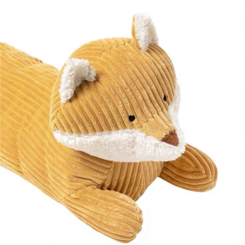 Cute Dachshund Fox Hug Strip Pillow Stuffed Animals Long Fox Cushion Back Waist Pillow For Boy Girl Birthday Christmas Gift