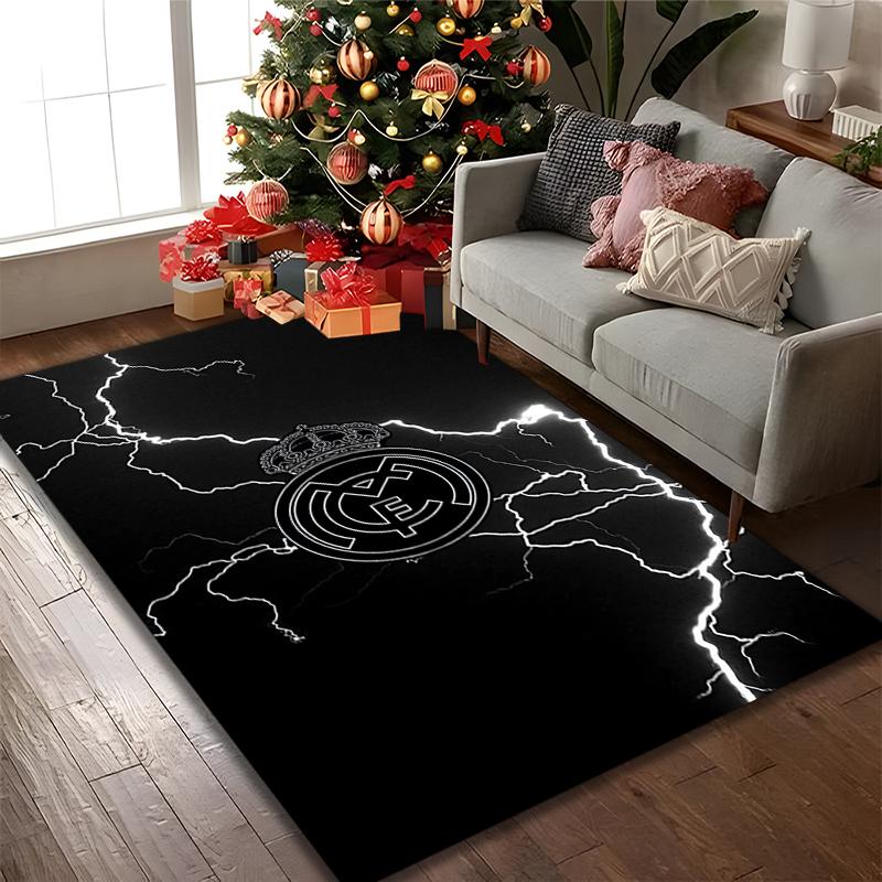Real Madrid Carpet, Non-slip Office Chair Rug, Digital Print Home Area Rug, Unique Festival Decorations