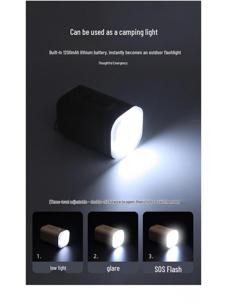 Portable Electric Air Pump with Inflator, Suction, and Lighting for Camping Mattresses and Tents