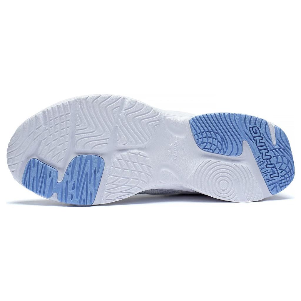 New LiNing Anti Slip Wear Resistant Low Top Running Shoes Women's White Blue ARXT010-3