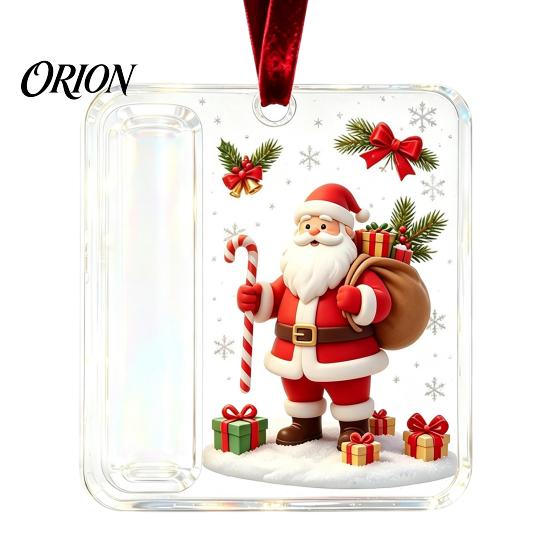 Uniek Feestcadeau voor Familie Kerstmis Acryl Geldhouder Ornament, Cash Hangend Decor met Feestelijk Patroon, Boomhanger Verrassend Geven,