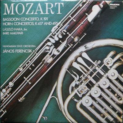 LP Schallplatte MOZART LSZL HARA JNR. IMRE MAGY  Fagottkonzert. K 191  Hornkonzert SLPX12354 HUNGAROTON 1982 Ungarn Klassisch Gebraucht