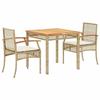 VidaXL Ensemble à Manger de Jardin avec Coussins 3 pcs, Table et Chaise de Terrasse, Meubles de Patio, Mobilier d'Extérieur, 3213578