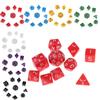 10 Stück Acryl s Set D mit Beutel Schwarz für Tischspiele, , DND RPG Gaming, Spielfertigkeits-Requisiten