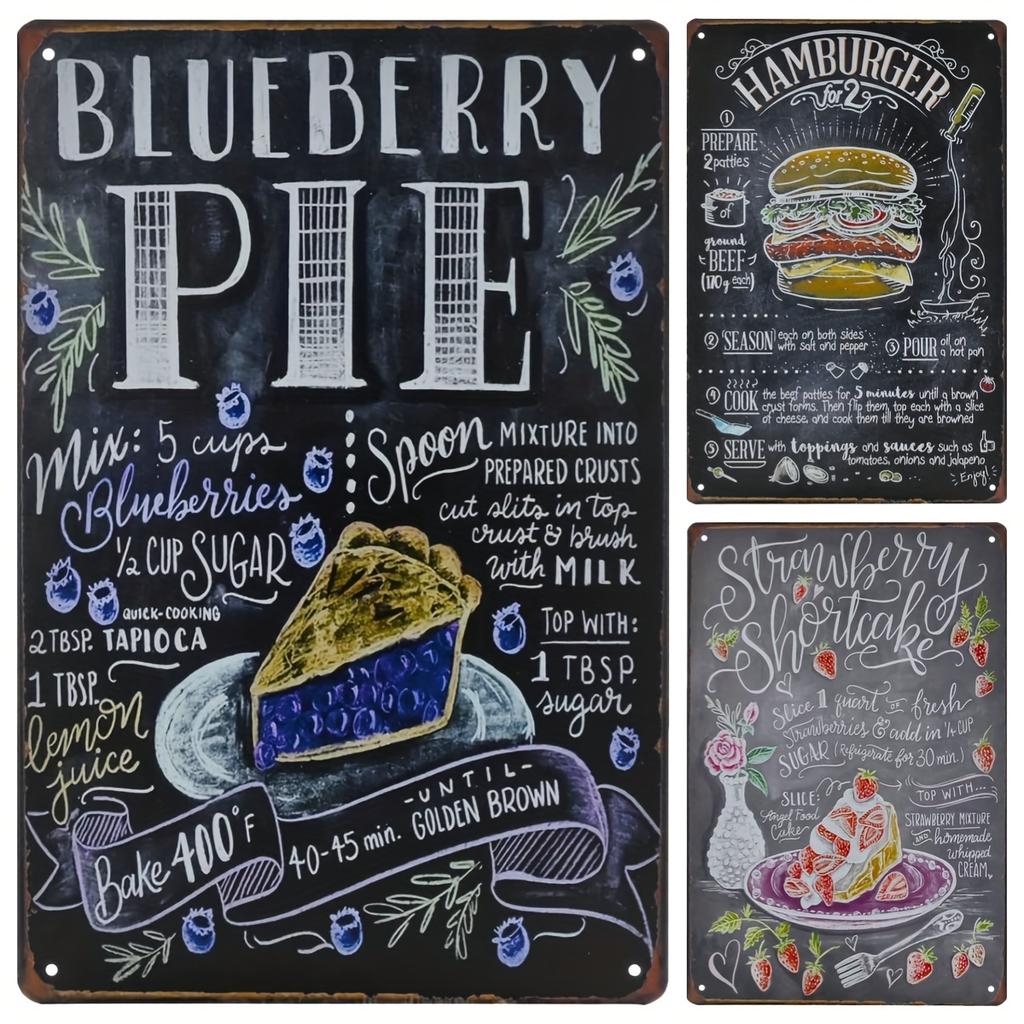 Zartes Fast Food Metallschild Heimzimmer Wanddekor Plakette Vintage Restaurant Bar Café Küche Metallposter Raumdekoration