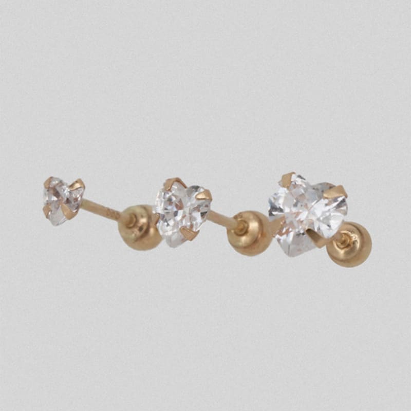 youngglow 14k heart cubic piercing