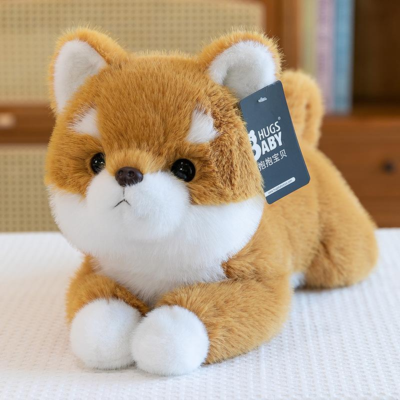 Soft cute dog plush toy children sleeping husky throw pillow corgi ornament shiba inu cushion gift