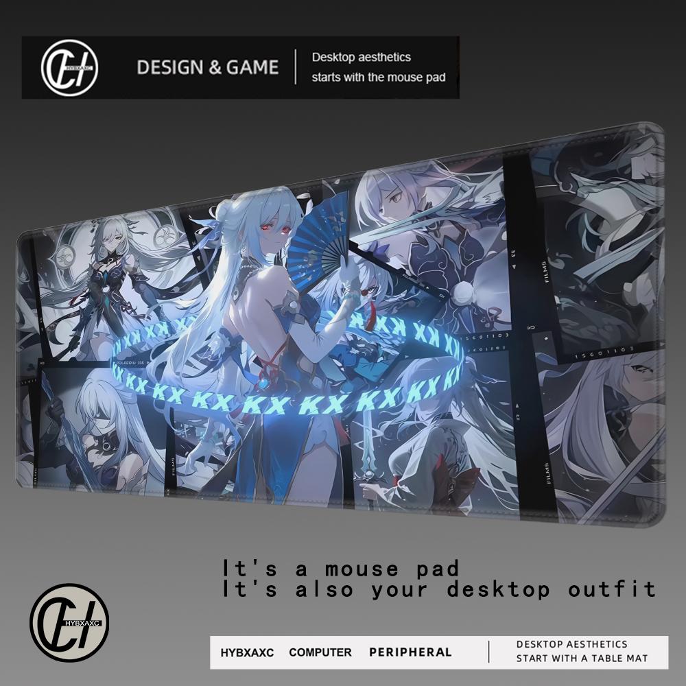 Jing Liu Mouse Pad Honkai Star Rail Jingliu Large Mousepad Computer Keyboard Padding Anime Gaming Accessories Desk Mat