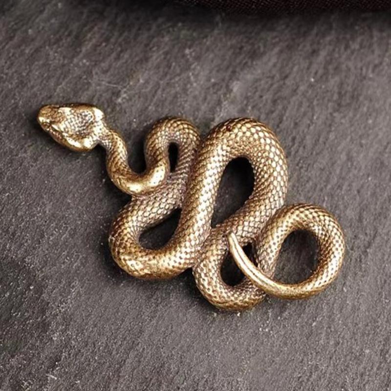 1Pc Brass Snake Key Ring Boa Key Chain Outdoor Small Accessories Car Hanging