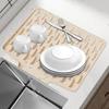 Dish Drying Mat Silicone Heat Resistant Kitchen Countertop Mat Non-Slip Kitchen Drying Mat Protects Surfaces Prevents Water Build Up