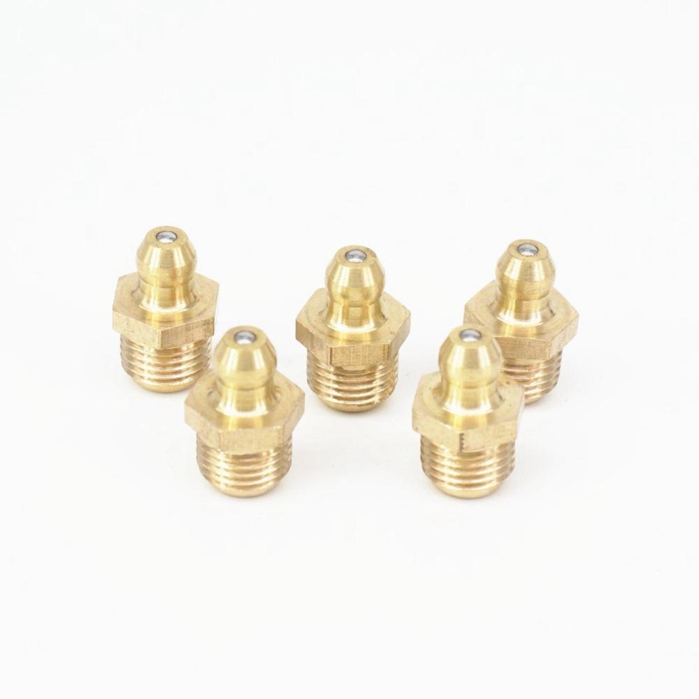20pcs M10x1 /M10x1.5 Metric Male Brass Grease Zerk Nipple Fitting For Grease Gun
