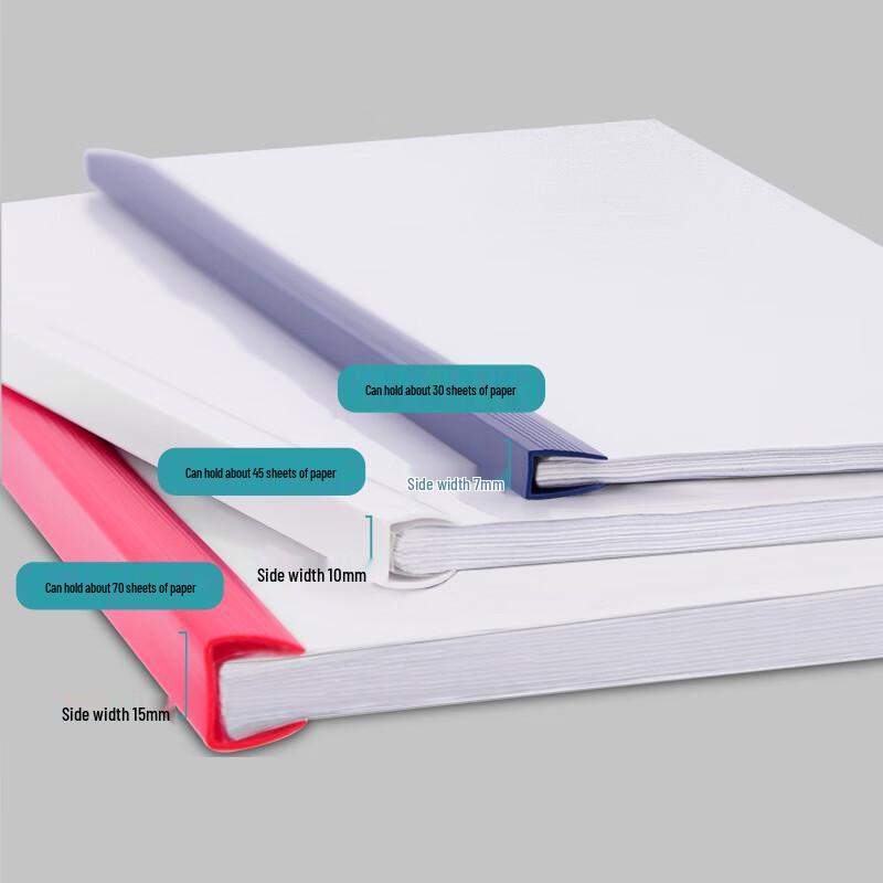 Deli Transparent Sliding Bar Report Folder