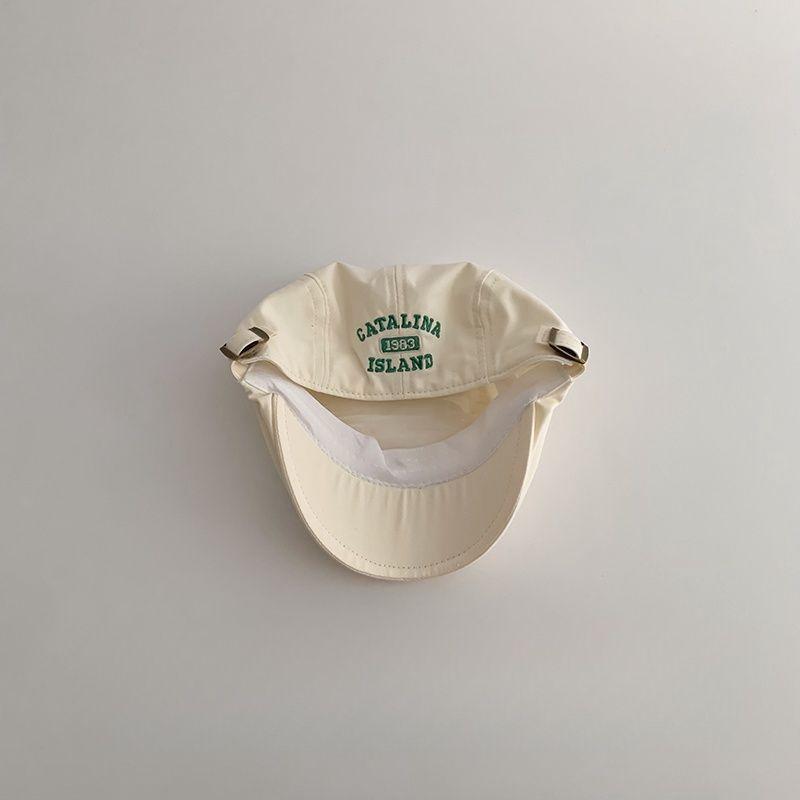 Meier Children's hats, spring and autumn thin anti-duck tongue berets, male and female baby letter forward hats