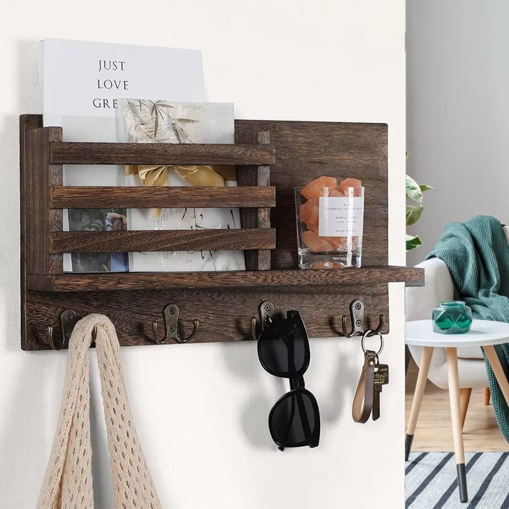 Clear Texture Mail Organizer Thickening Wall Mount Durable Key Holder Kitchen