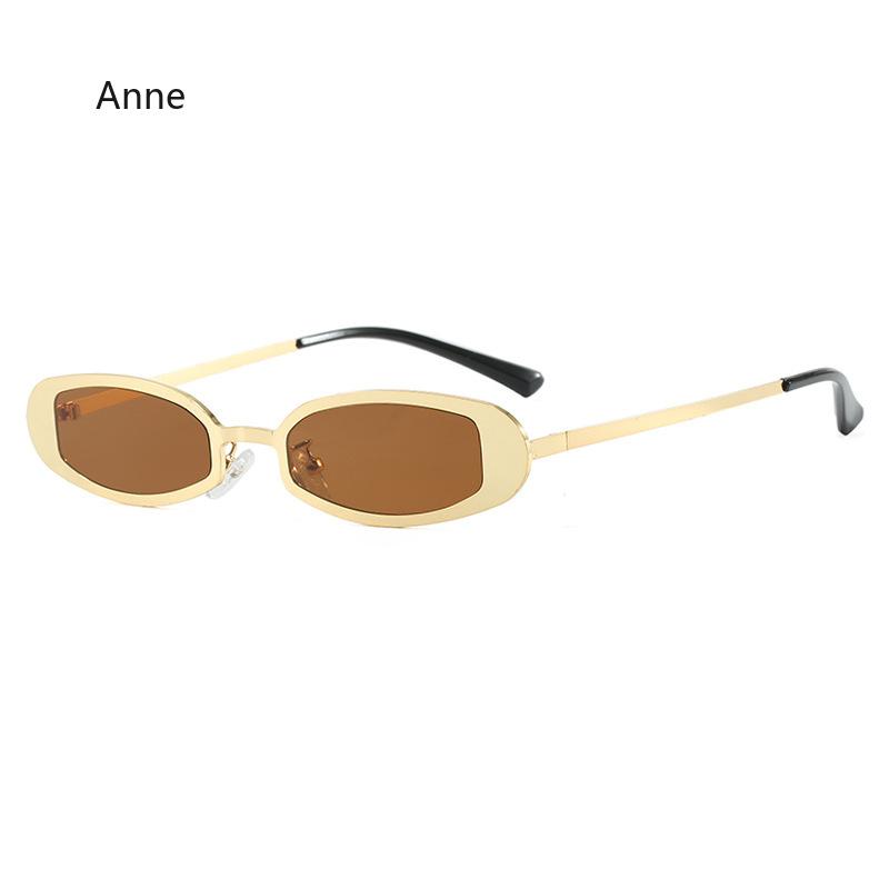 Metal Punk Small Frame Oval Sunglasses Women For Men Vintage Luxury  Designer Outdoor Driving Popular Sun Glasses UV400