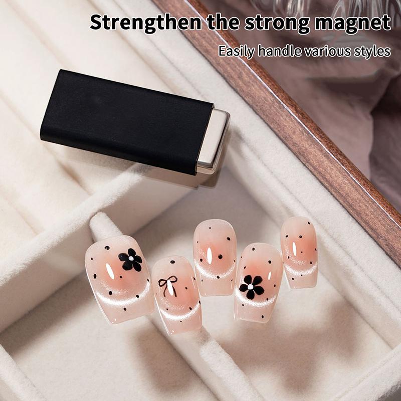 Strong Magnetic Cat Eye Nail Gel Magnet Short Square Nail Magnetic Stick Thicken Salon Magnet With Protective Silicone Cover