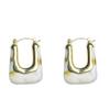 European Retro U-Shaped Stud Earrings - Elegant French Maillard Style