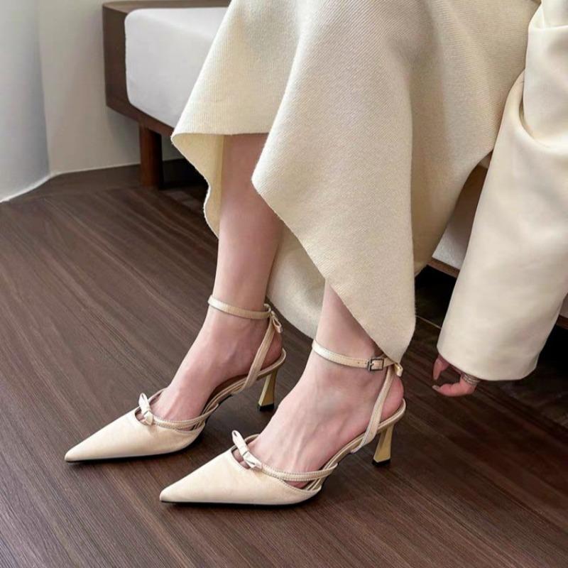 Fashion 2024 Summer Pointed Toe Women Sandals Fashion Street Style Shallow Flats Shoes Ladies Elegant Gladiator