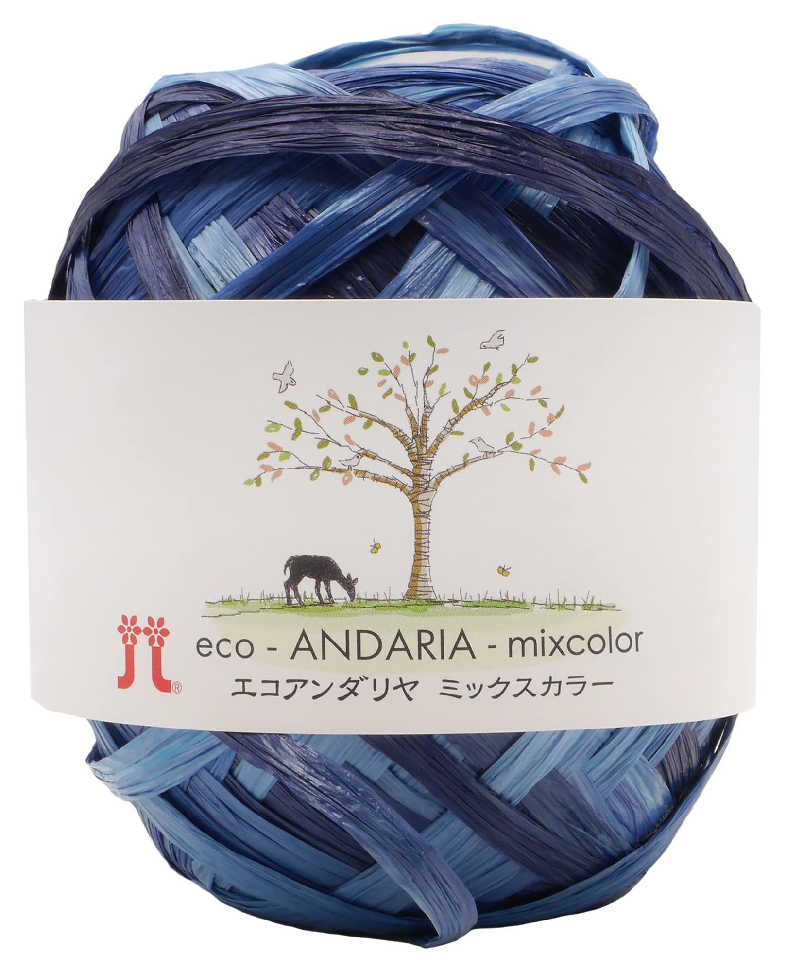 

Hamanaka Hand Knitted Yarn Eco Andaria Mix Color Medium Thick 269 Blue 40g 80m 5 Balls Set 0226 Set COL. Approx.