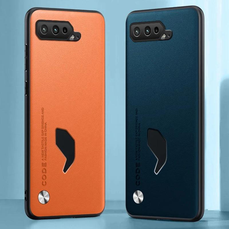 Silicone Full Protection Phone Case For Asus ROG Phone 7 6 D 6D Luxury PU Leather Case For Asus ROG Phone 3 5 S 5S Cover Coque