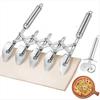 5 Wheel Pastry Cutter, Stainless Steel Dough Cutter Wheel with Handle