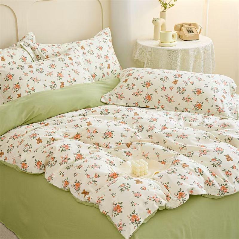 G5Z Doppellagiges Reines Baumwoll-Musselin-Bettwäscheset: Bettbezug, Bettlaken & Kissenbezug - Maschinenwaschbar & Anpassbar