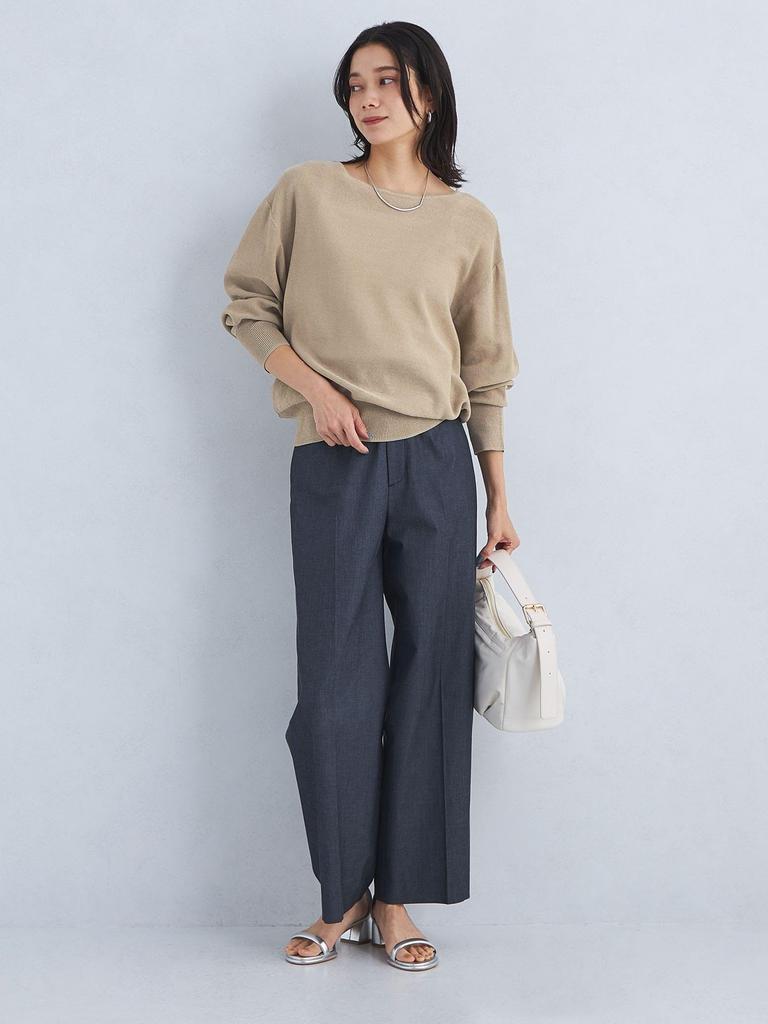 Arrows Green Label Shirley Pullover Knit Washable 35131991722 0900 FREE [United Relaxing] 2-Way - - BLACK(09)