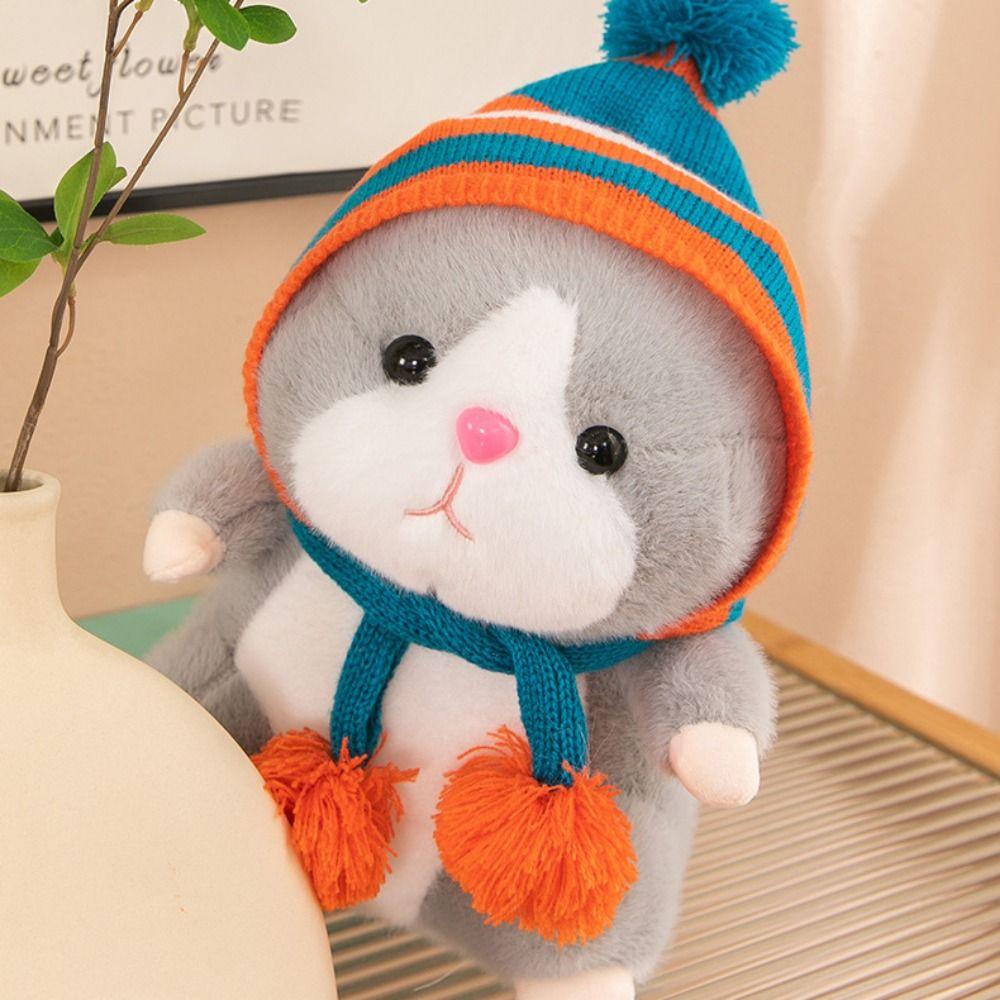Fluffy Hamster Plush Toy PP Cotton Hamster Stuffed Plushie Doll Plush Hamster Doll  Children Girl