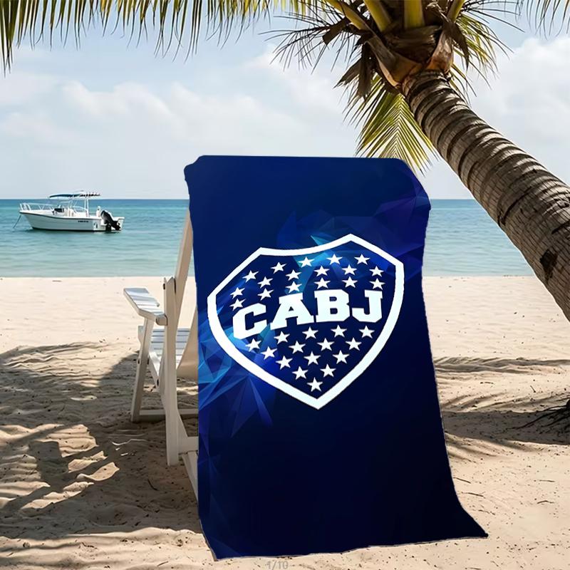 Beach Towel with Club Atlético Boca Juniors Pattern - soft,absorbent,machine washable Lightweight&Modern,swimming,Travel Essentials