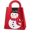 Santa Snowman Themed Christmas Candy Bag for Kids Large Non Woven Fabric Present Bag Suitable for Holiday Parties