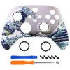 eXtremeRate Replacement Face Shell with ASR Version Custom Front Cover Faceplate for Xbox Core and Xbox Series X S Great Ring, & [The Wave]