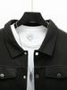 2024 Men's Casual Solid Color Single-Breasted Long-Sleeved Jacket - European & American Style.
