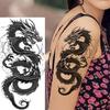 1 Foglio Tatuaggi Temporanei Drago Cobra Serpente Aggressivi Per Uomini Donne Braccio Tatuaggi Impermeabile Realistico Falso Tatuaggio Adesivo Lunga Durata