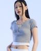 Moa Layered Henley Tee (Gray)