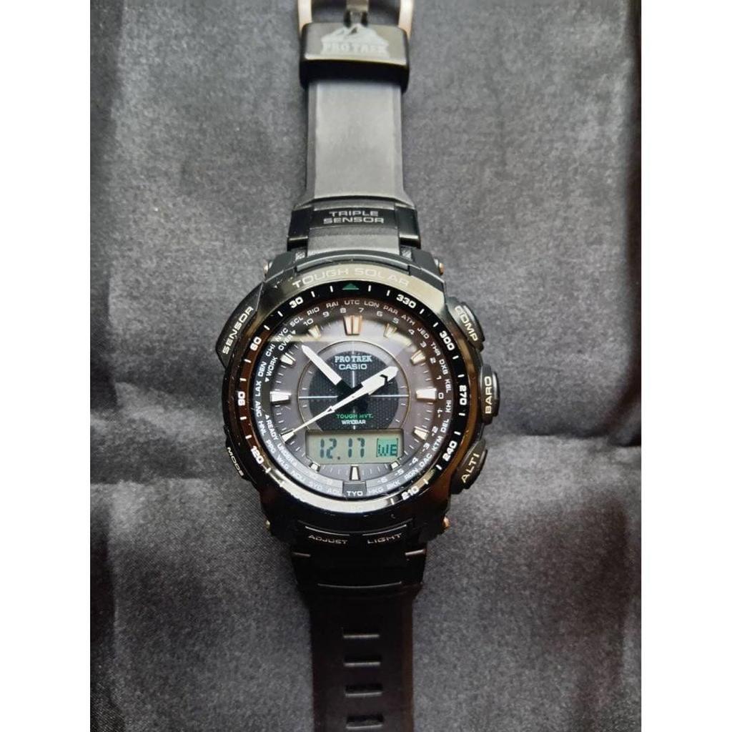 Used CASIO PRO TREK PRW 5100 Digital Watch Black