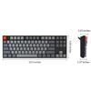Keychron K8 Wireless Gaming Mechanical 87 US White LED Gateron G Pro Mechanical Wired and Bluetooth Compatible with Mac and Rollover G Pro Mechanical