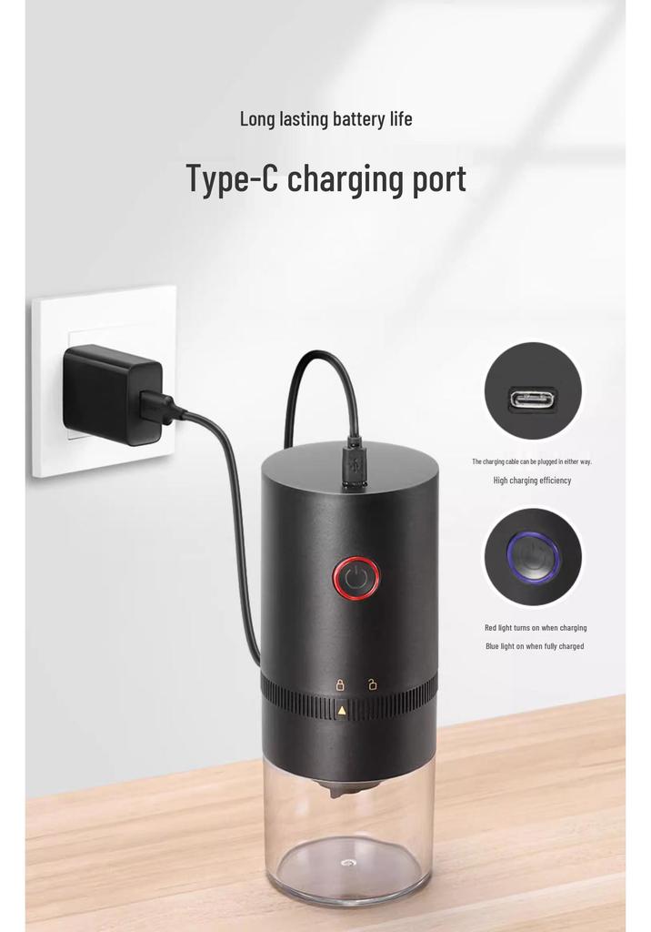 USB Rechargeable Portable Electric Coffee Grinder & Mini Coffee Machine