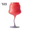 Bicchiere Tazza Calice Curvo con Base a Piede, Tazza Onda, Bicchieri Decorativi Creativi per Cocktail, Tazza con Base a Spirale Novità Strumento Calice da Bar per Vino Cocktail