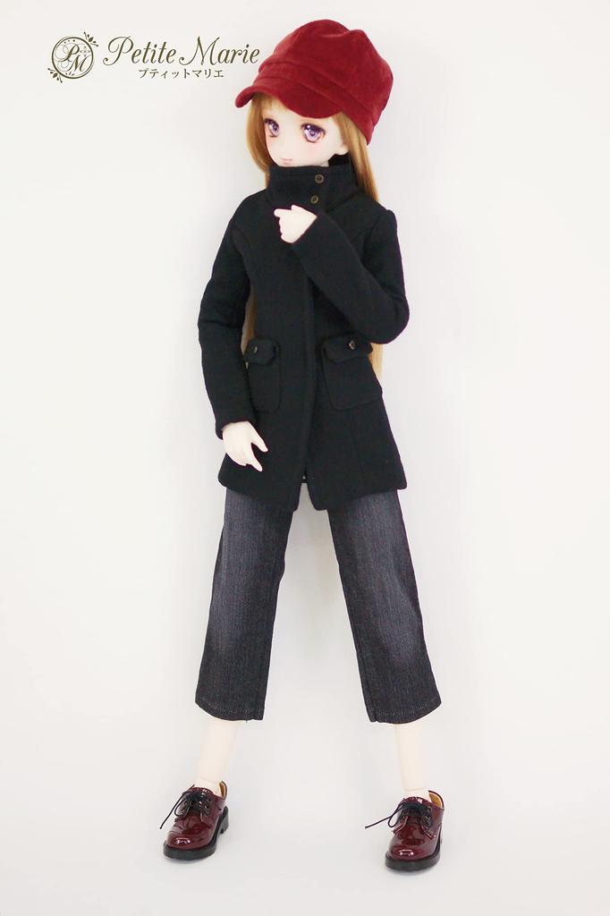 Petite Marie DDS Compatible Wide Wide Stretch 60cm BJD Doll Clothes 1/3 Okayama-Processed 8-Length Jeans, Black, KOJIMA-Processed Jeans, Low-Rise