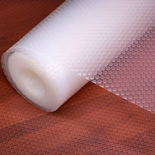 wohomuke Cupboard Liner, 30x600cm, Transparent EVA Shelf Liner, Kitchen Sheet, Protective Sheet, Non-Slip, Insect Repellent, Antibacterial, Anti-Mold,