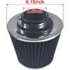 Universal 2.5" 63.5mm High Flow Cold Air Intake Filter Fit for Most Cars Intake Piping - Washable Aluminum Cone Design with Stainless Steel Clamp