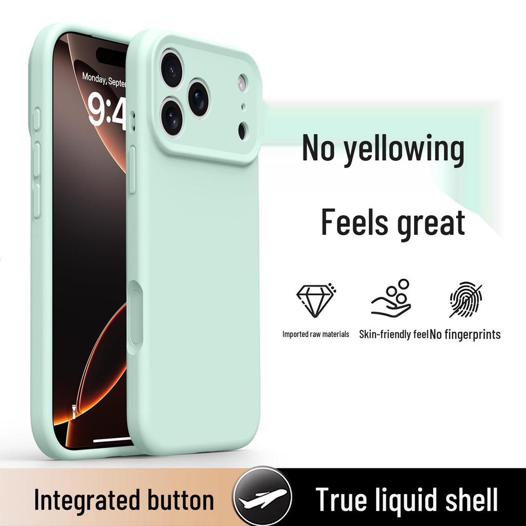 iPhone 17 Pro Max Full Coverage Silicone Case with Integrated Buttons