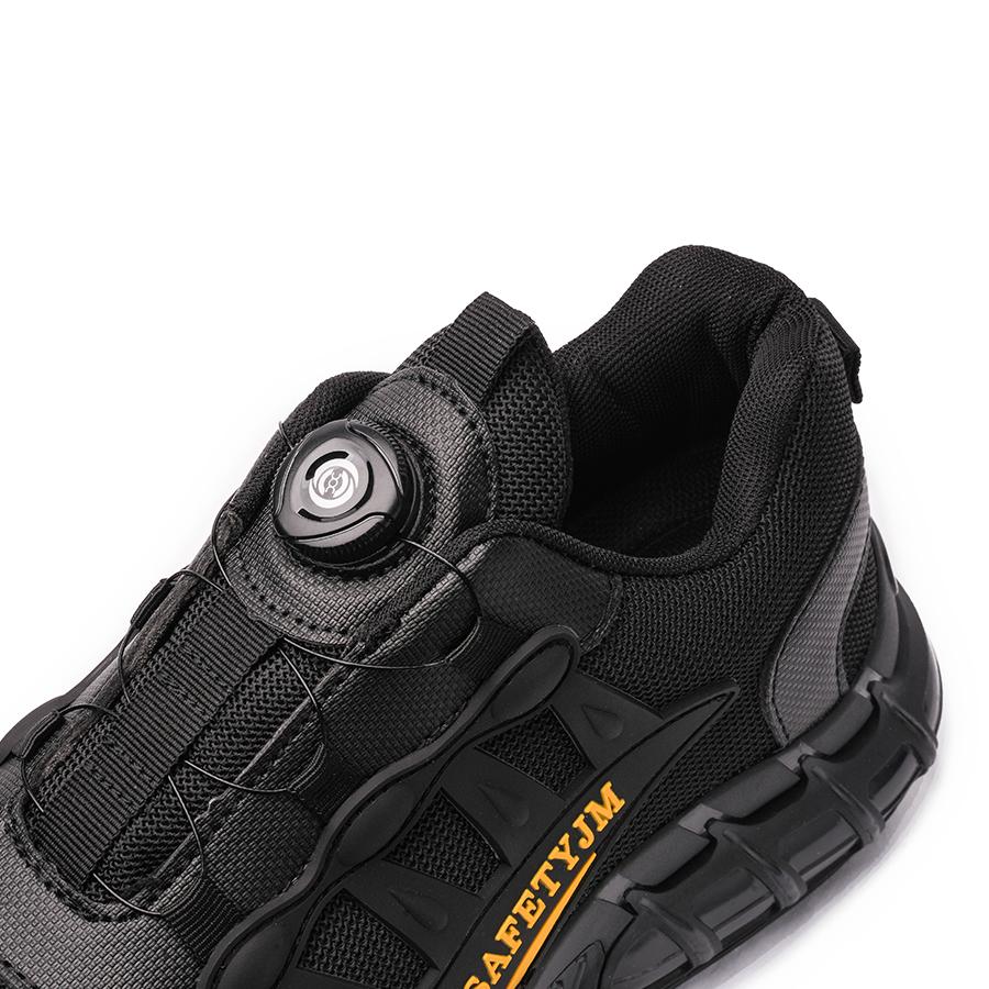 Rotating Button Safety Shoes Men Steel Toe Protection Boots Breathable Lightweight Men Construction Safety Work Shoes Sneakers