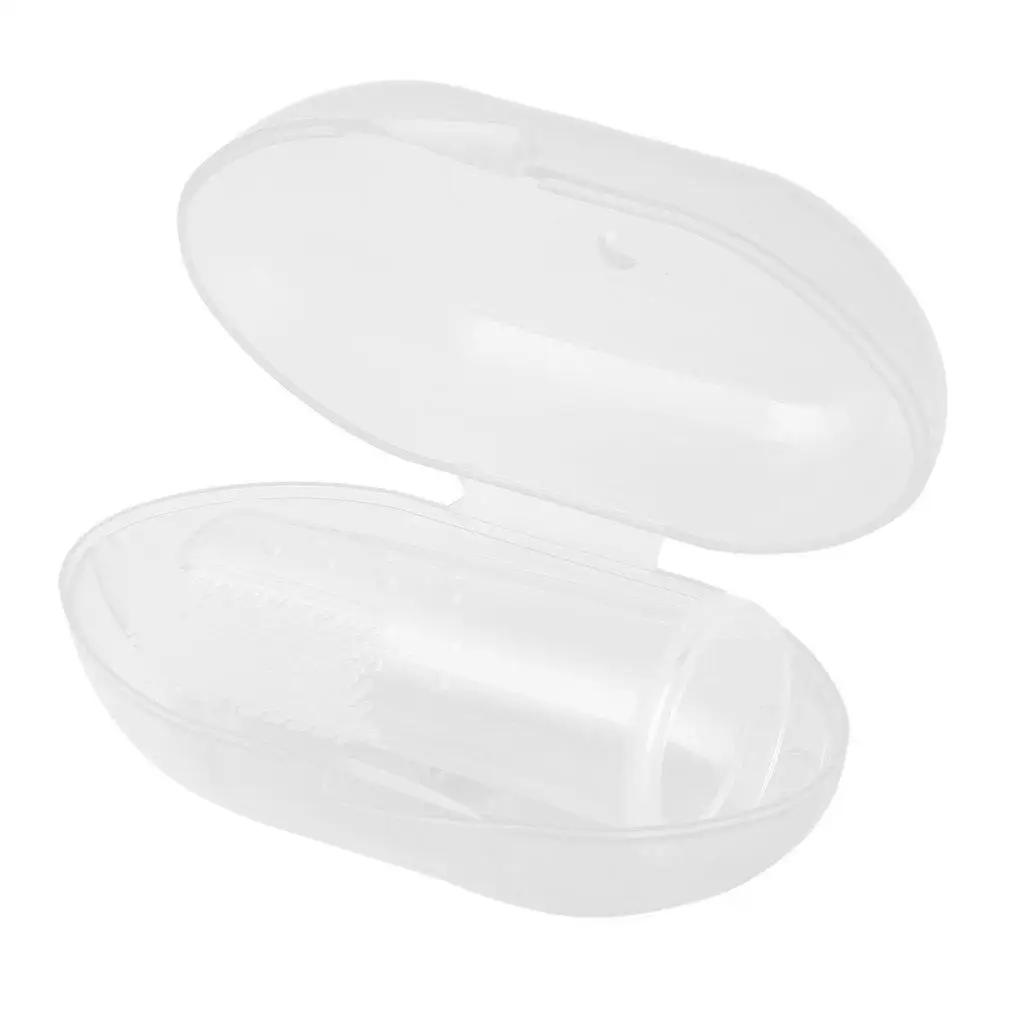 Dětský prstový měkký silikonový dásňový zubní kartáček Čištění masáž Dětský prstový zubní kartáček s krabičkou